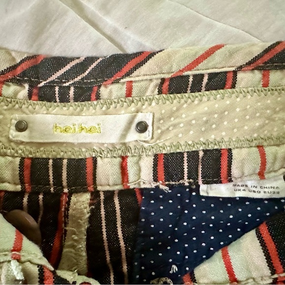 Anthropologie- Hei Hei Esplanade Striped shorts. - Picture 2 of 4